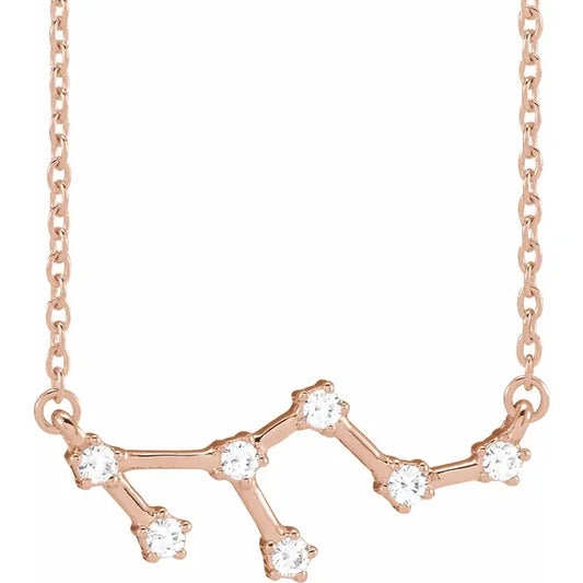 Diamond Leo Constellation Necklace